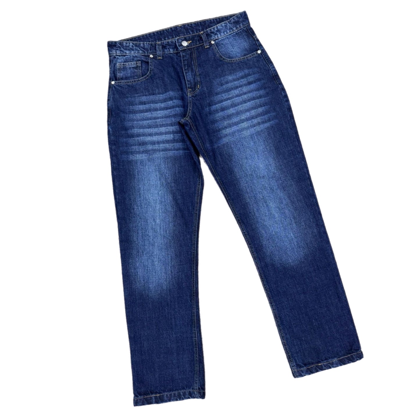 Straight Relaxed Fit Jeans - Blue