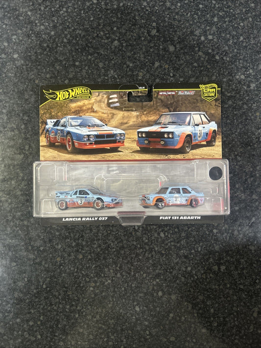 Hot Wheels Premium Car Culture Lancia Rally 037 and Fiat 131 Abarth 2 Car Set