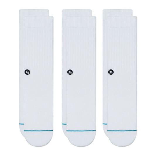 STANCE - ICON CREW SOCK 3 PACK (WHITE)