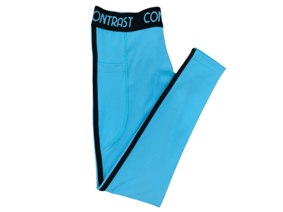 Contrast Clothing Worthing women's blue gym sports leggings