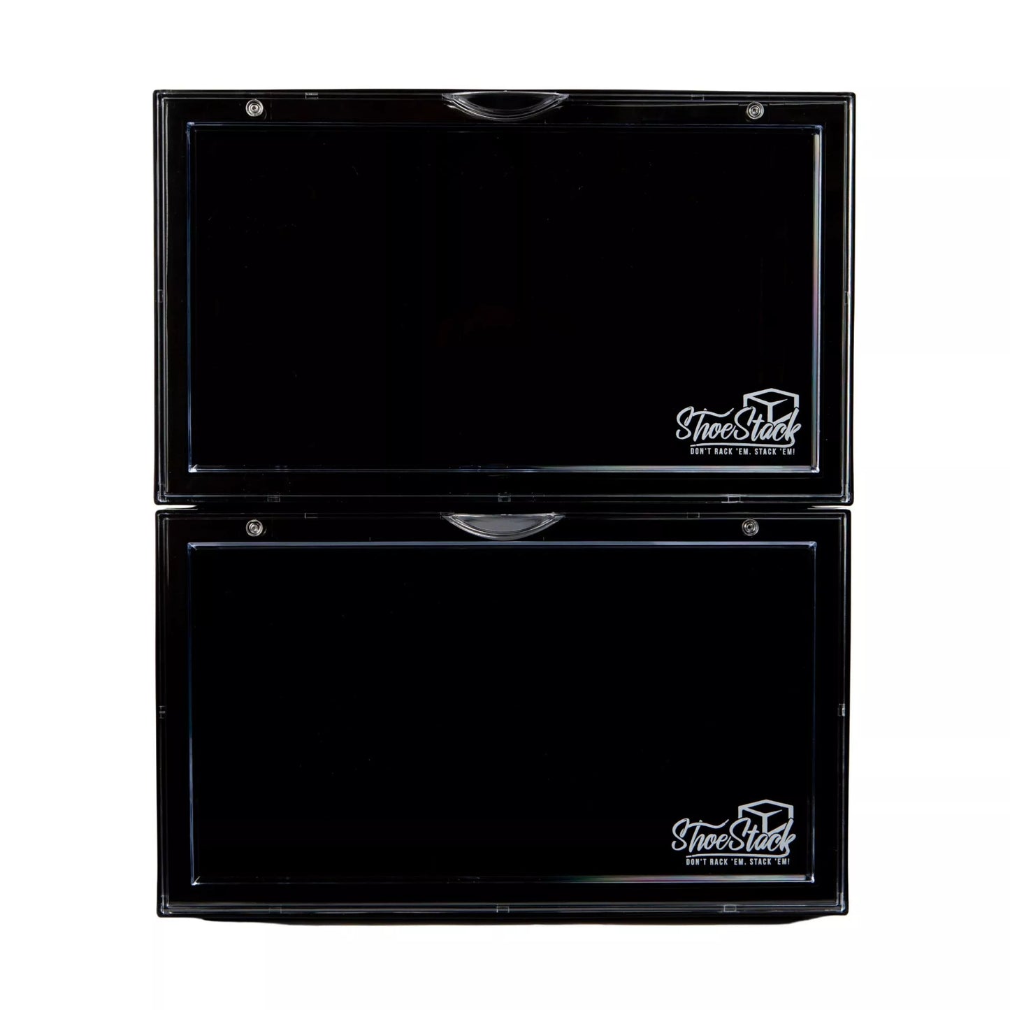 Shoe Display Case | Large Black Side Drop Shoe Crates | X2 OR X6 PACK