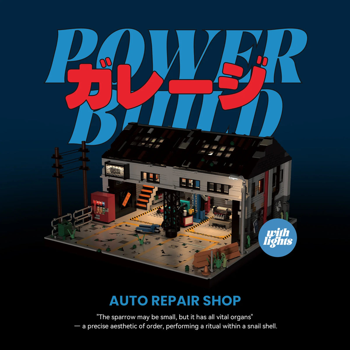 Auto Repair Shop | Lego Compatible | Car Culture Building Kit