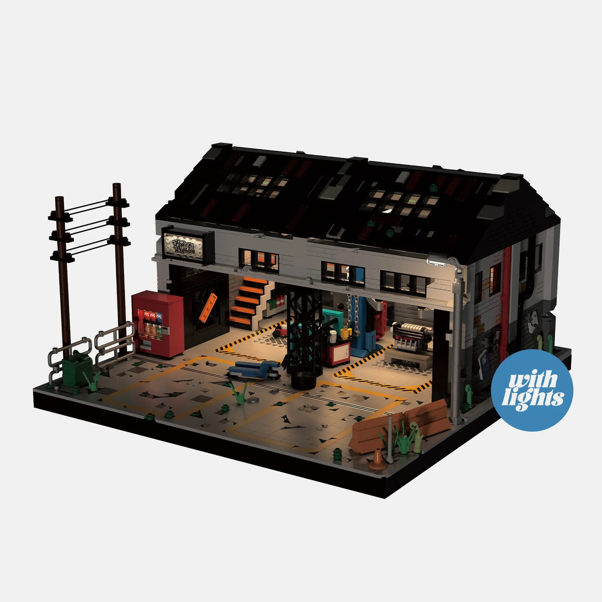 Auto Repair Shop | Lego Compatible | Car Culture Building Kit