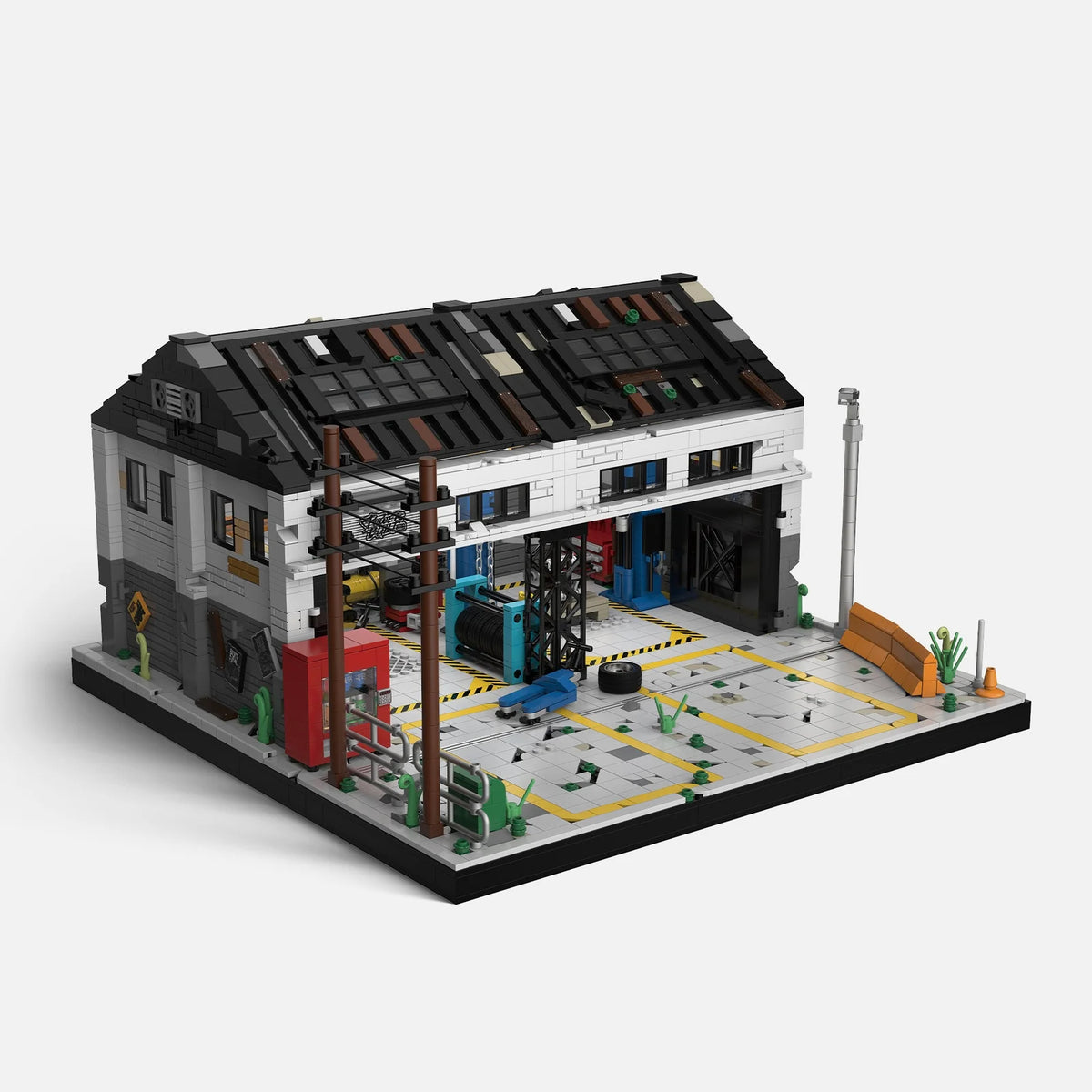 Auto Repair Shop | Lego Compatible | Car Culture Building Kit