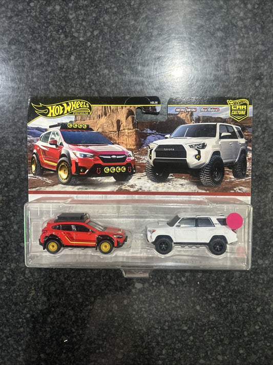 Hot Wheels Premium Subaru Crosstrek / 2018 Toyota 4Runner Twin Pack 1:64