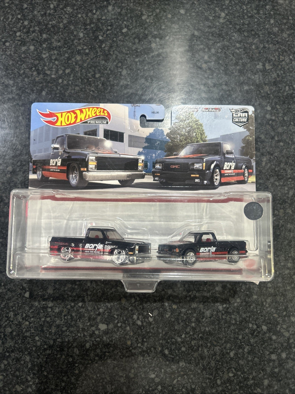 Hot Wheels Premium Twin Pack Borla '83 Chevy Silverado & '91 GMC Syclone