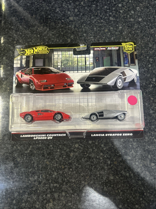 Hot Wheels Premium Car Culture 2-Pack of 1:64 Scale Vehicles, Unique Pairings, R
