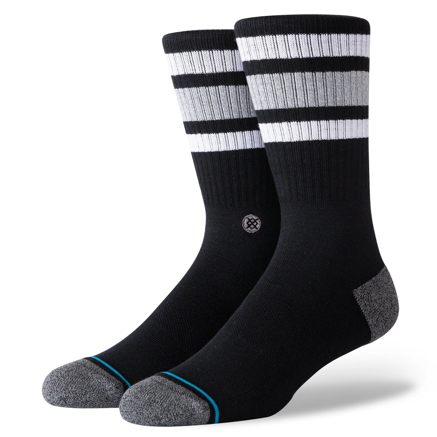 Contrast Clothing Worthing black cotton socks with white stripe