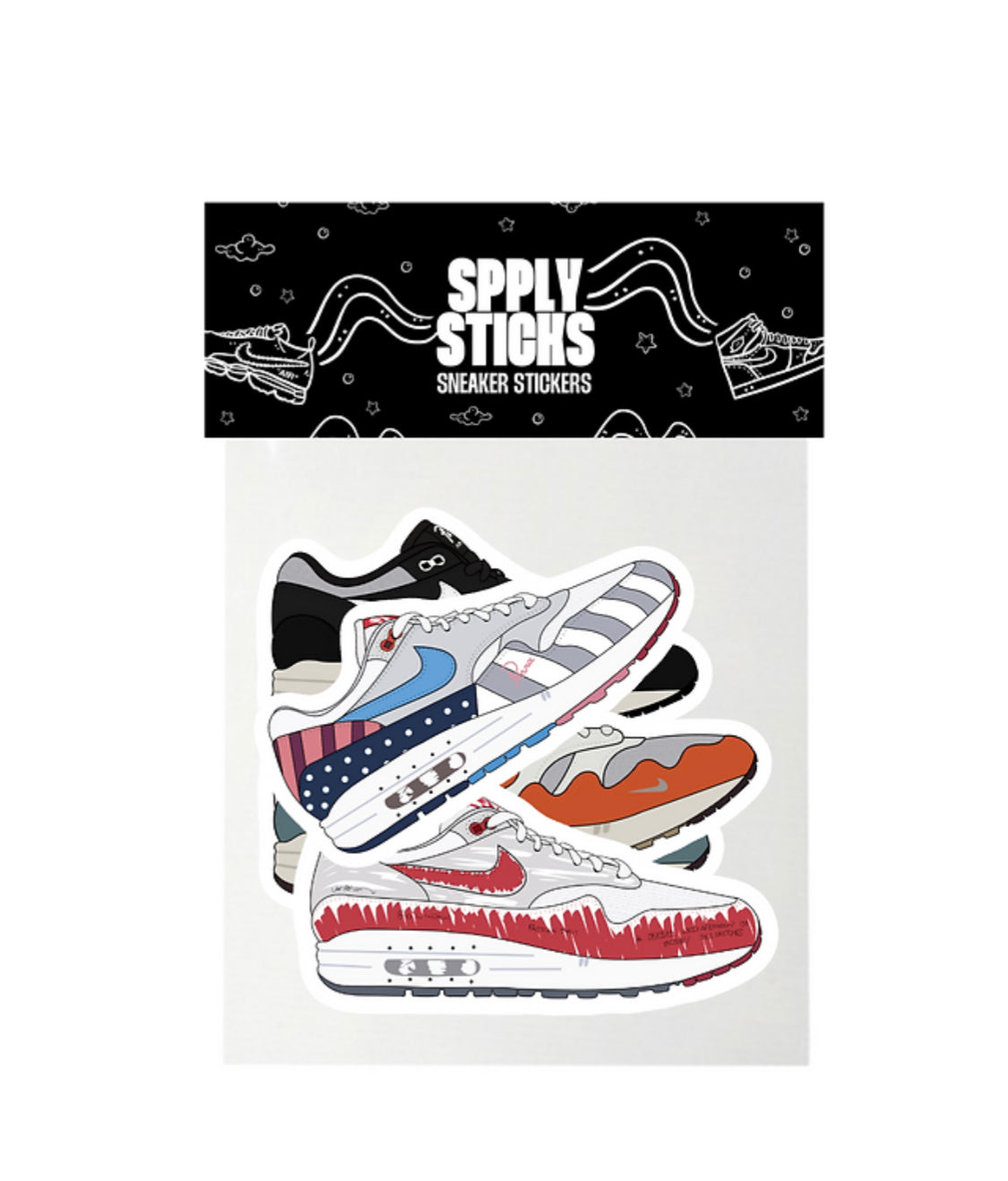 Contrast Clothing Worthing Nike sneakers sticker pack by SPPLY Sticks