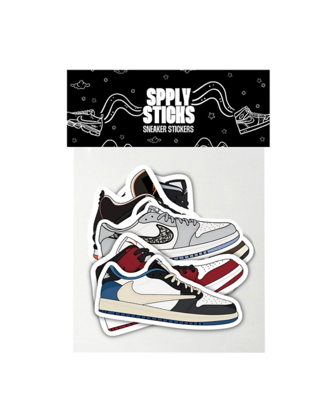 Contrast Clothing Worthing Nike Air 1 Jordan sneaker sticker pack from SPLY