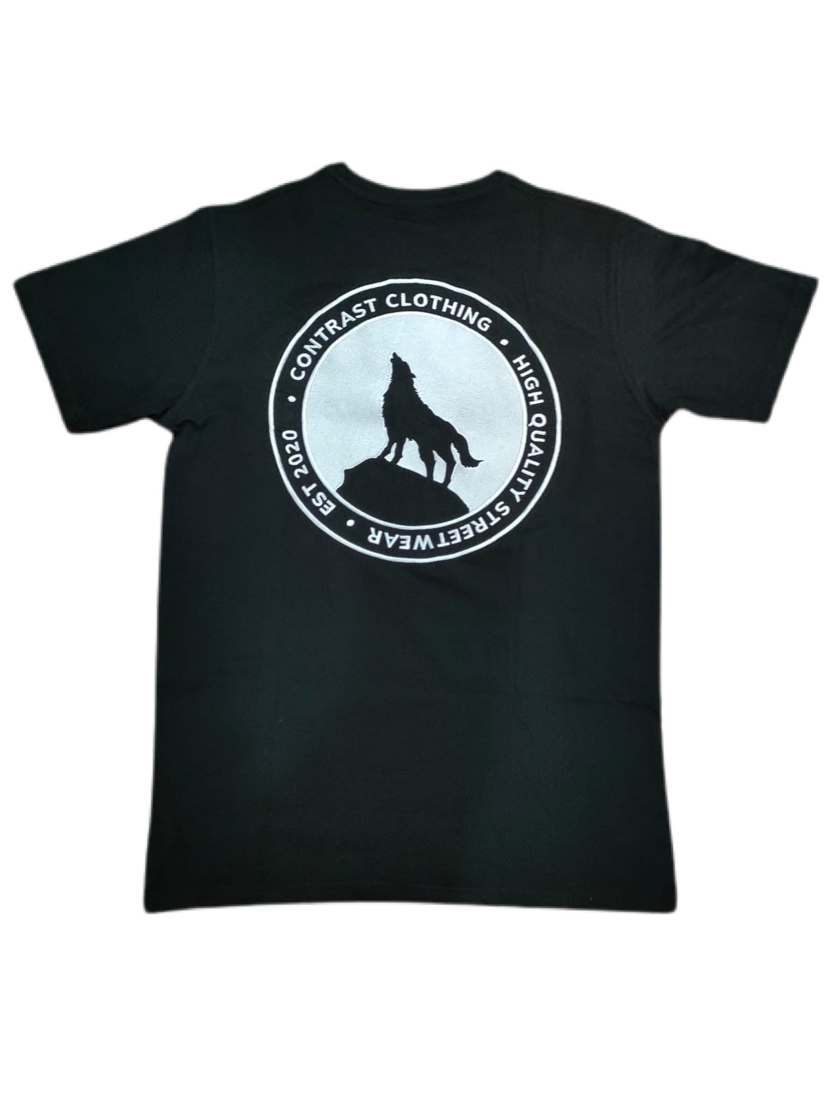 Contrast Clothing Worthing wolf logo tee black 