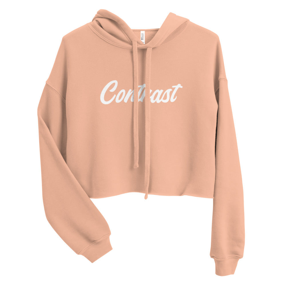 Contrast Clothing Worthing women's logo cropped hoodie peach