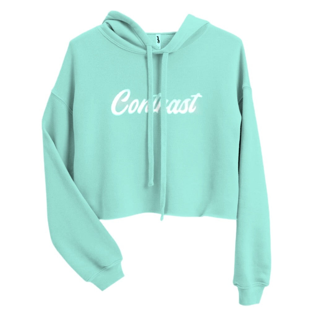 Contrast Clothing Worthing women's cropped hoodie mint colour streetwear