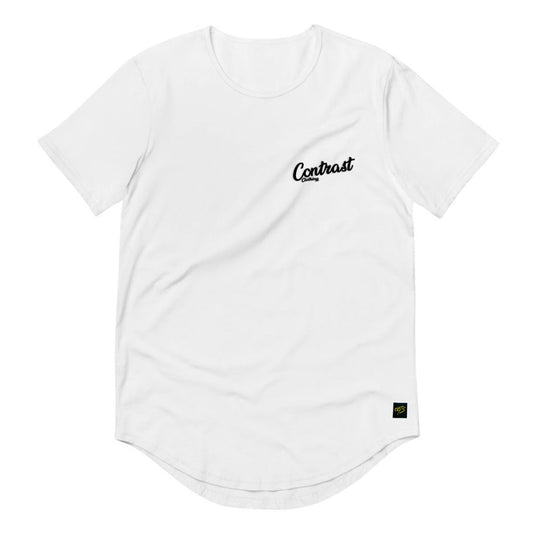 Pure White Long Hem T-Shirt